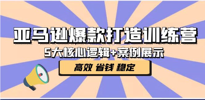 图片[1]-【境外电商】亚马逊爆款打造训练营：5大核心逻辑+案例展示 打造爆款链接 高效 省钱 稳定-吾图资源网