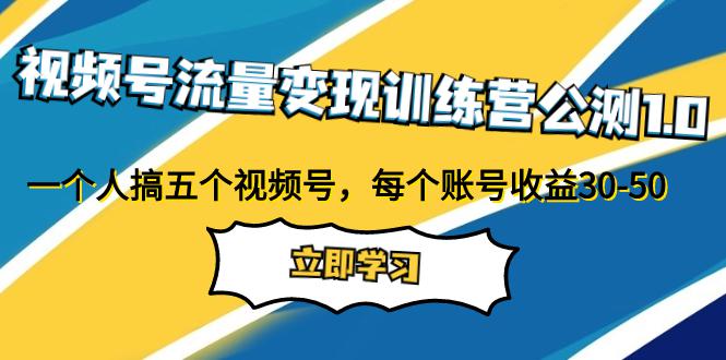 图片[1]-视频号流量变现公测1.0：走进你的小副业，一人掌握五个视频号，每个账号收益30-50-阿灿说钱