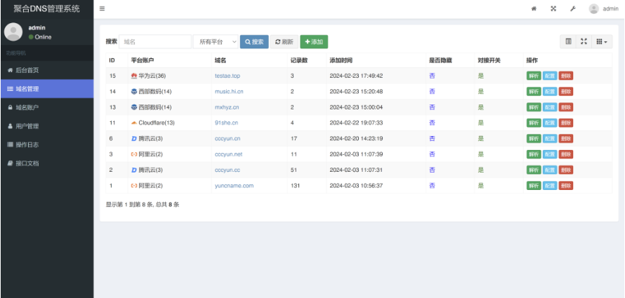 图片[2]-【网站源码】彩虹聚合DNS管理系统v1.0全新发布-吾图资源网