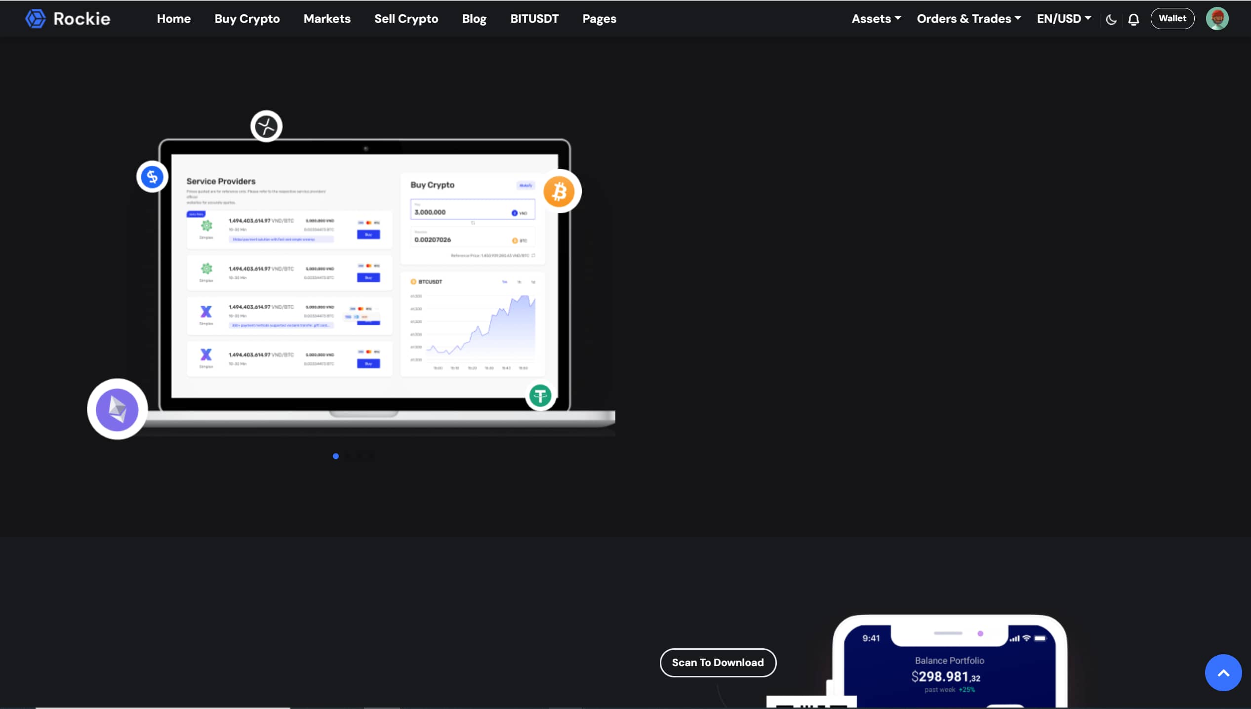图片[4]-【网站模板】六首页加密货币交易所Web前端ReactJS网站模板-吾图资源网